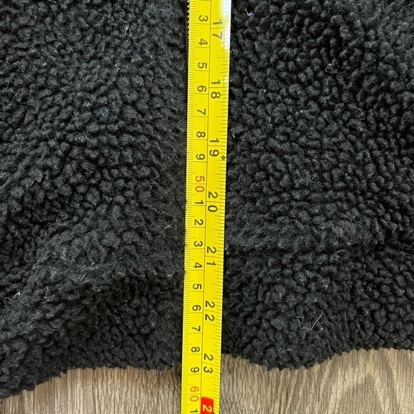 RVCA Black Ted Sherpa Jacket Full Zip Collared Pockets Plush Women's size XS - Picture 9 of 10